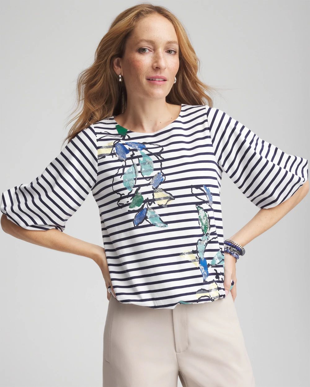 Bubble Hem Chiffon Shirt